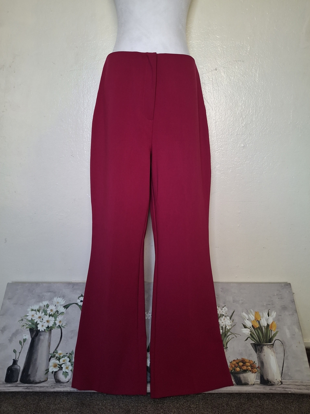 Christian Lacroix High-Waist Wide-Leg Pants in Berry Pink